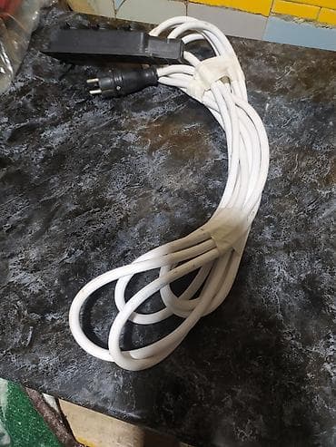 Uzatma kabeli və çoxluqlar (rozetka bloku) (6 metr,4 lük kabel və