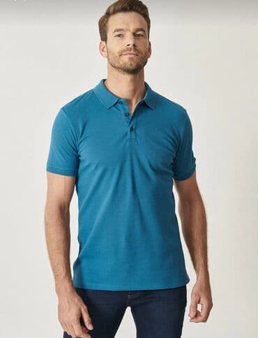 yun koynekler: Мужское поло, Massimo Dutti, M, цвет - Синий — 1