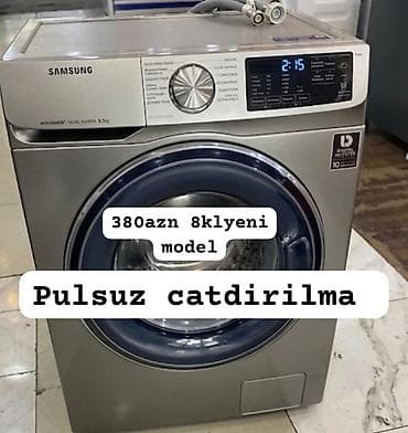 limitsiz internet paketleri nar: Paltaryuyan maşın Samsung, 8 kq, Avtomat, Qurutmasız, Kredit yoxdur — 1