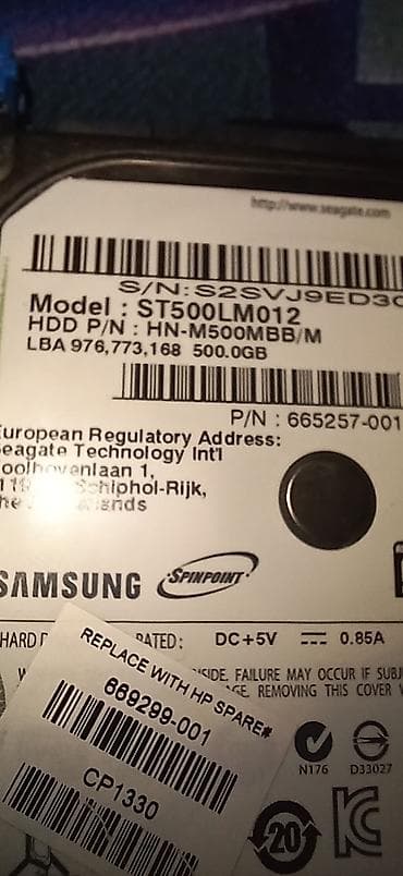 samsung a21s: Daxili Sərt disk (HDD) Seagate, 512 GB, 2.5", İşlənmiş — 3