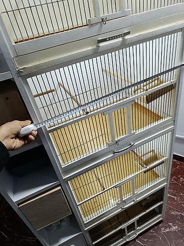cex qus: Quşlar üçün çoxbölməli volyer/ qəfəs dolabı 4 yuvasi be su qablari — 1