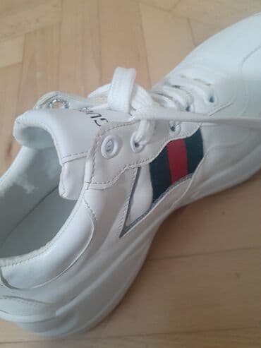 klassik kişi çəkmələri: Məhsul: Gucci ağ krossovkalar - Model: Ağ “dad sneaker”/chunky — 5