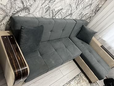 ucuz matras: Künc divan, İşlənmiş, Açılan, Bazalı, Vеlur parça, Çatdırılma yoxdur — 2