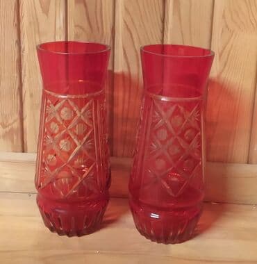 dibçək qablarının satışı: Vaza dəsti, Xrustal — 1