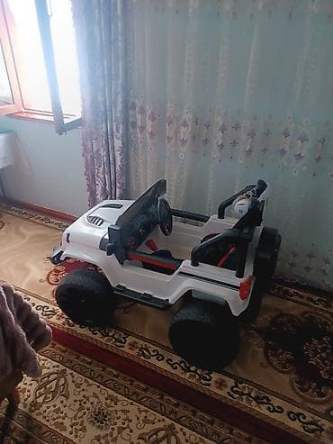 wrangler jeep: Uşaq elektro-mobil – Jeep tərzində off-road model - Korpus: ağ rəng — 2
