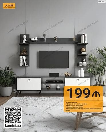 kitab refi: LA MINI TV stendi və rəf dəsti - Məhsul: Televizor altlığı və asma — 1