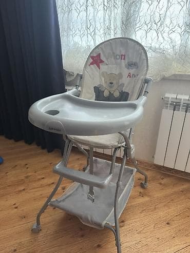 Uşaq üçün yemək stulu – SHINAA brendi - Rəng: boz/açıq boz - Yumşaq — 3