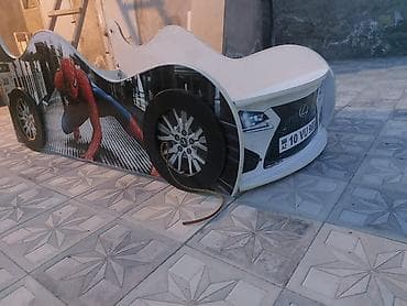 Ev və bağ: Uşaq üçün avtomobil formalı çarpayı Matras yoxdur Yan panellərdə — 3