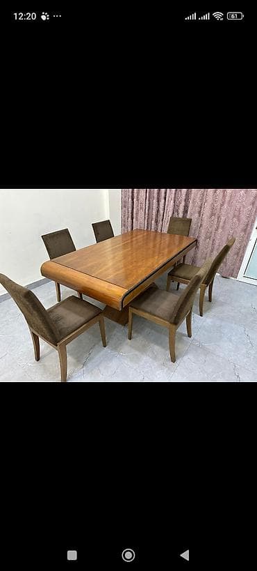 nabor açar: Qonaq otağı üçün, İşlənmiş, Açılan, 6 stul — 1