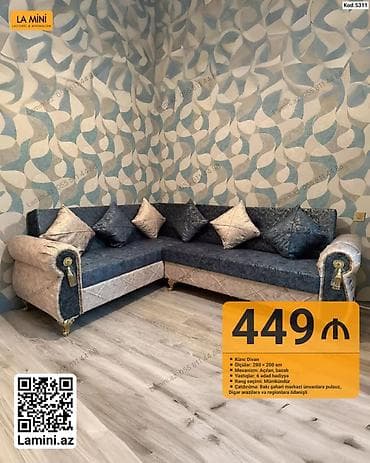Künc divan – Kod: 5311 - Ölçülər: 280 × 200 sm - Mexanizm: açılan — 1