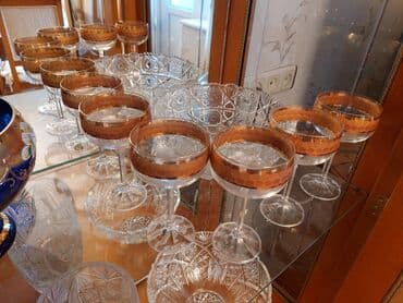 Qədəhlər, Xrustal, 6 ədədli dəst, Çexiya