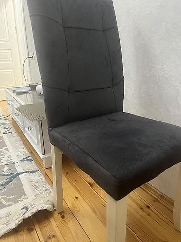 oturacağı: Qonaq otağı üçün, Yeni, Açılmayan, Dördbucaq masa, 6 stul — 4