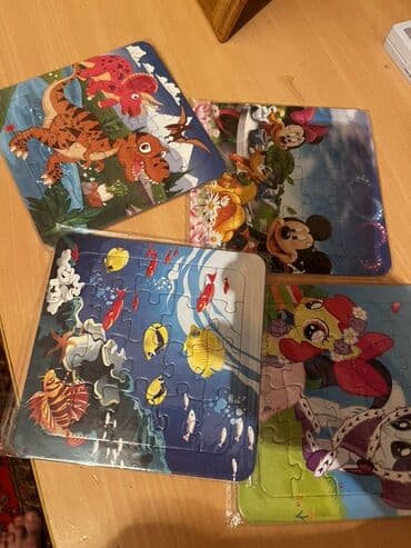 Uşaq üçün rəngarəng pazl dəsti 4 ədədi cəmi 15 azn endirim olunacaq 😊