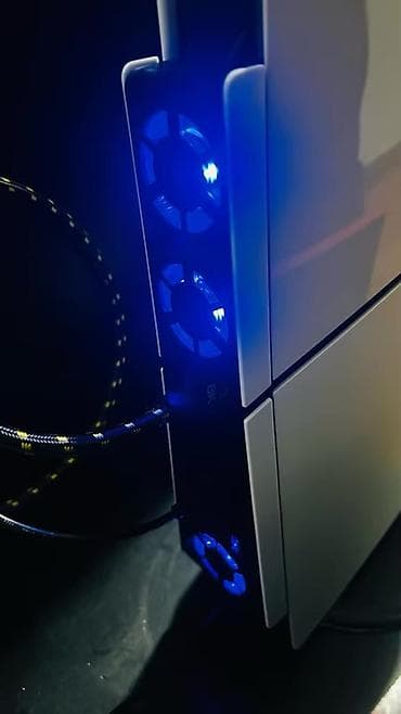 iphone 11 pro max adapter: PS5 Slim üçün yan soyuducu modul – LED işıqlı, 3 ədəd mini turbofan — 3