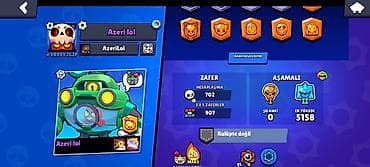 Brawl Stars hesabı – “Azeri lol” - Kupa yolu: 12,644 (ən yüksək
