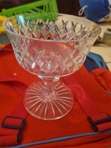 çərəz qablari: Tort və şiriniyyat qabı, rəng - Ağ, Xrustal, Çexiya — 4