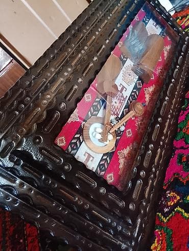 Maskalar, eynəklər: Taxta nərd dəsti – əl işidir - Material: bərk ağac, tünd rəngdə — 1