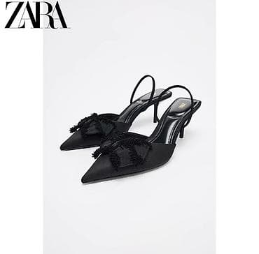 kostyum şalvar: ZARA qadın ayaqqabısı – slingback stilettolar - Rəng: qara - Model — 2