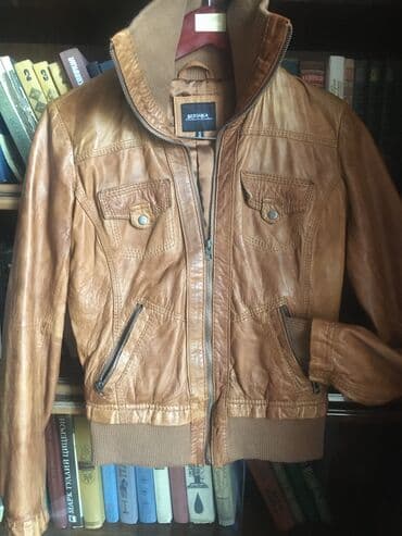 женские бомберы: Dəri kurtka, Bershka, XL — 7