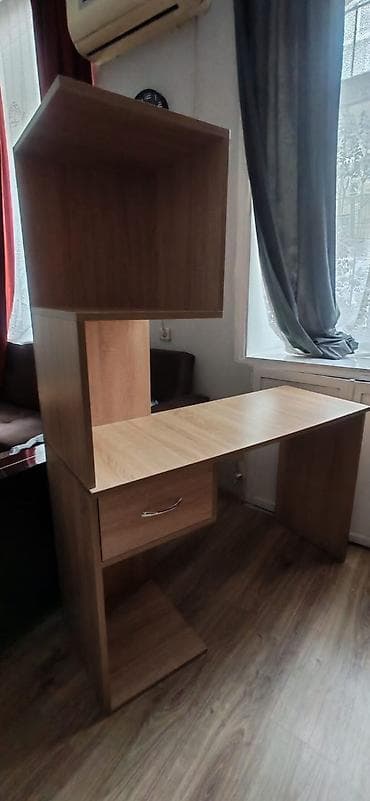 reception masasi: Düz masa, Polkalı, Siyirməli, MDF — 6