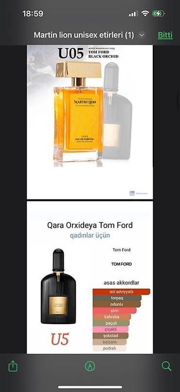 Martin Lion unisex ətirləri - müxtəlif ətirlər təklif edir. Hər bir — 9