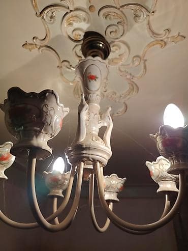 Çılçıraq, 6 lampa, Keramika