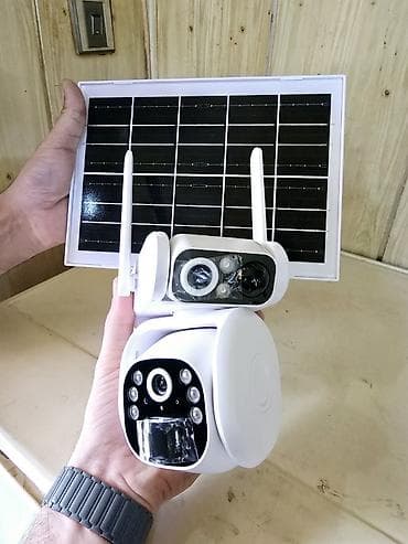 dgi mikrofon: 4g solar 2 kamera ptz 360° smart + 64gb Günəş panelli, iki antenalı — 2