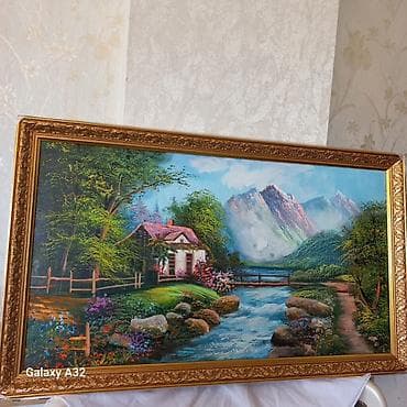 nar ağacı: Yağlı boya tablo kolleksiyası – çərçivəli, iri ölçülü əsərlər 1) 3D — 10
