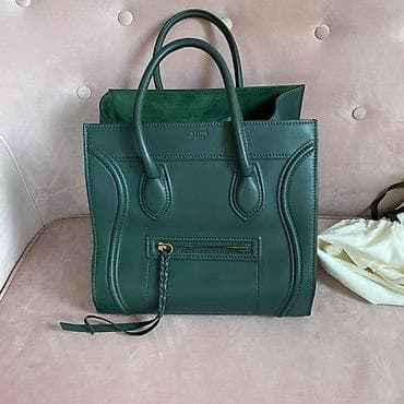 Çantalar: Celine Luggage Tote – tünd yaşıl rəng - Material: hamar toxumalı — 2