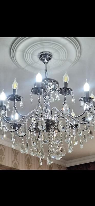 ucuz lüsturlar: Çılçıraq, 10 və daha çox lampa, Metal — 1