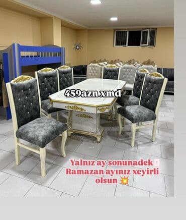 столы и стулья для дачи: Для гостиной, Новый, 6 стульев — 1