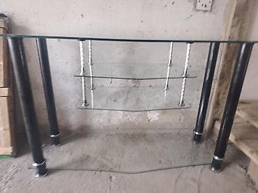 İşlənmiş, Düz TV altlığı, Polkalı, Şüşəli