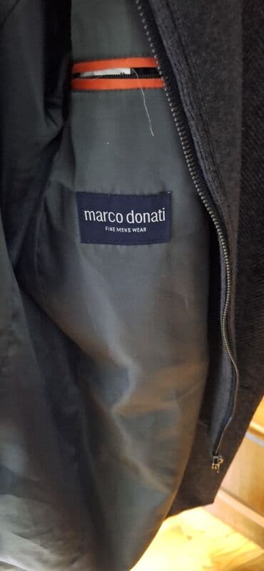 drap paltolar erkaklar uchun: Marco Donati kişi paltosu - Rəng: tünd boz/çəhrayı alt tonlu, xırda — 2