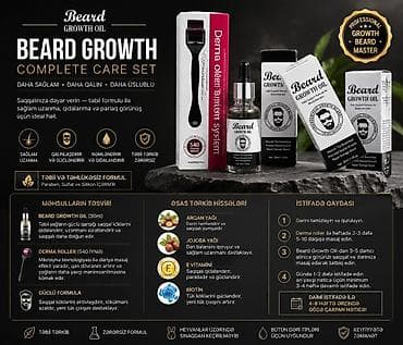 xonca desti: Beard Growth Complete Care Set – Saqqal Baxımı və Uzatma Dəsti — 1