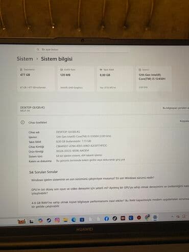 samsung s7 ikinci el: Huawei noutbuk - Ekran: dar çərçivəli geniş ekran, üst mərkəzdə — 4