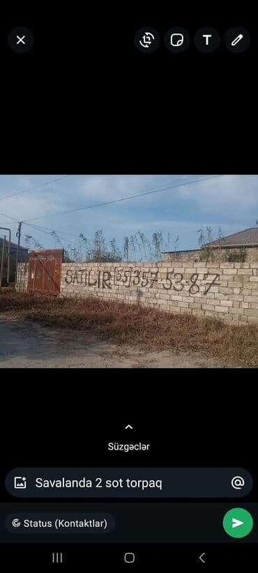 тап аз недвижимость: Savalanda ərazisində yerləşən 2 sot torpaq sahəsi satışdadır. Sahə — 3