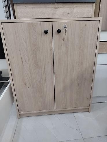 İki qapılı taxta şkaf - Material: ağac teksturalı laminat/LDSP -