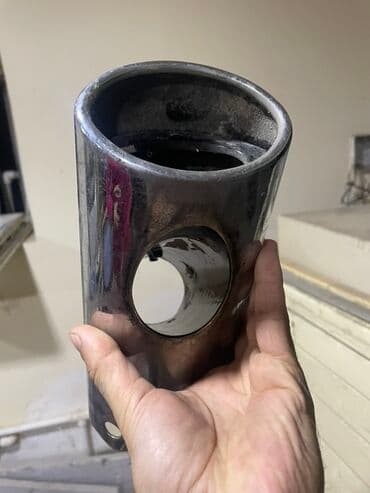 yeşqa mersedes: Motosiklet səsboğucu ucu (egzoz başlığı) - Material: metal, xrom — 5