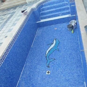 hovuz üçün çəkələklər: Hovuz ucun mozaika. Yerli istehsal mozaikalar Turkiye istehsali — 9