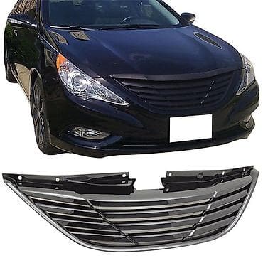 hava ceken: Hyundai Sonata 2011-2014 üçün mat qara radiqtor barmaqlığı Çatdırılma — 1