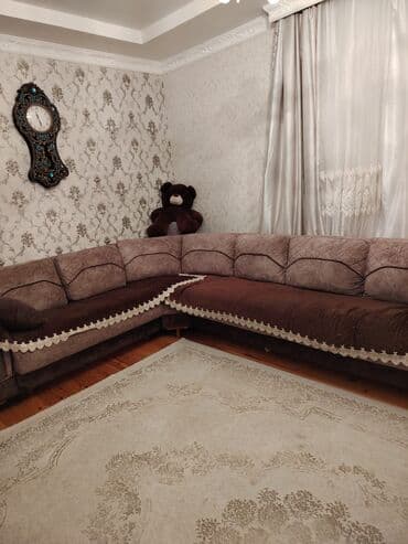 угловые диваны для гостинной: Künc divan, İşlənmiş, Parça — 1