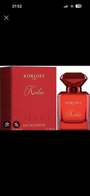 Korloff Paris – Korlove Eau de Parfum (50 ml) sadece iysine baxilib