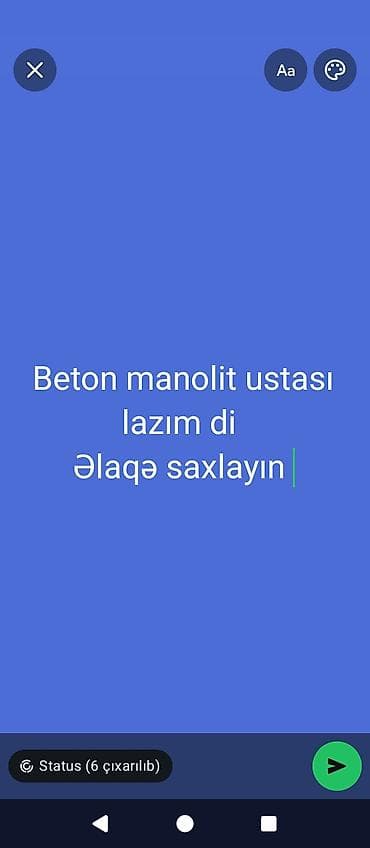 Beton monolit işləri üçün ixtisaslaşmış usta xidməti. Gördüyümüz lalafo.az -da Beton monolit işləri üçün ixtisaslaşmış usta xidməti. Gördüyümüz