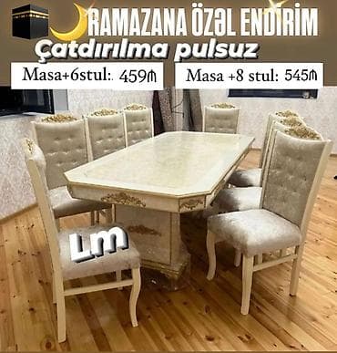 Qonaq otağı üçün, Açılmayan, 6 stul