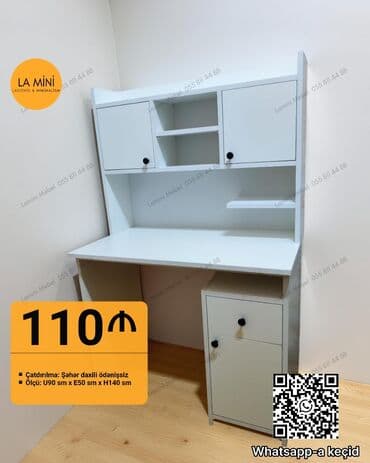 стол нержавейка: Kompüter masası, Yeni, Açılmayan, Laminat, Dördbucaq masa — 3
