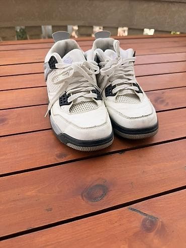 Nike Air Jordan 4 “White/Cement Grey” idman ayaqqabısı - Model: Air