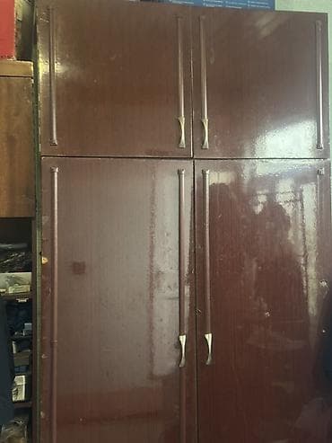 4 qapılı, Siyirməli, Qəhvəyi, Taxta, Açılan, Düz dolab