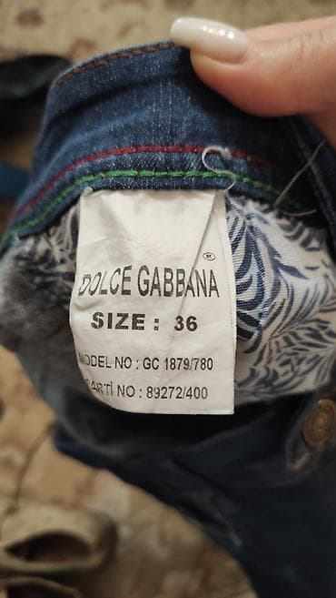 cins pencekler: Cins şalvar, Dolce & Gabbana, XL — 5