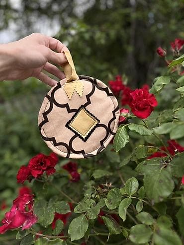 qazan fen: Mətbəx üçün dairəvi tutacaqlar dəsti – parça pot-holder/əlcəklər - — 4