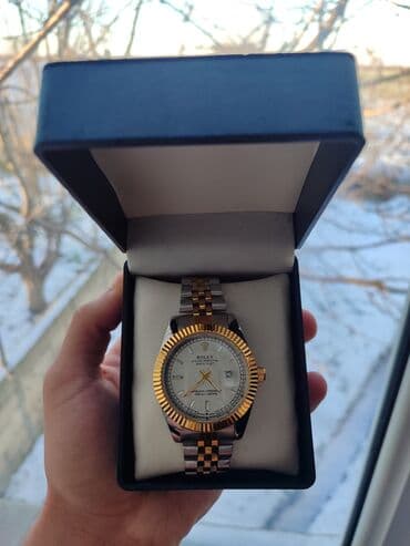 kiraye ziyafet geyimleri: Новый, Наручные часы, Rolex, цвет - Серебристый — 1